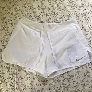 Never worn white Nike running shorts